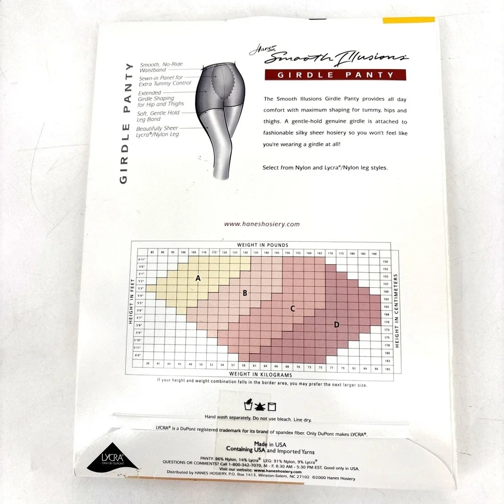 Hanes Size A Pebble Smooth Illusions‎ Girdle Hanes PantyHose Taupe Shaping